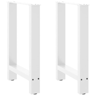 vidaXL Πόδια Τραπεζαρίας 2 τεμ. Λευκά 50x(72-73)cm Ατσάλι