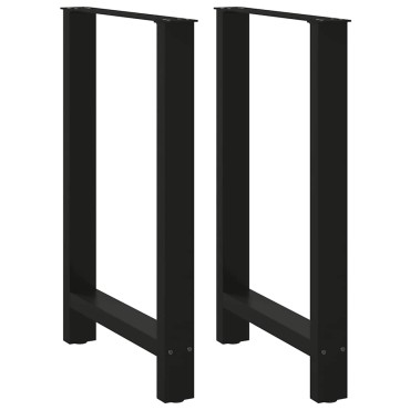 vidaXL Πόδια Τραπεζιού Μπαρ 2 τεμ. Μαύρα 60x(90-91)cm Ατσάλι