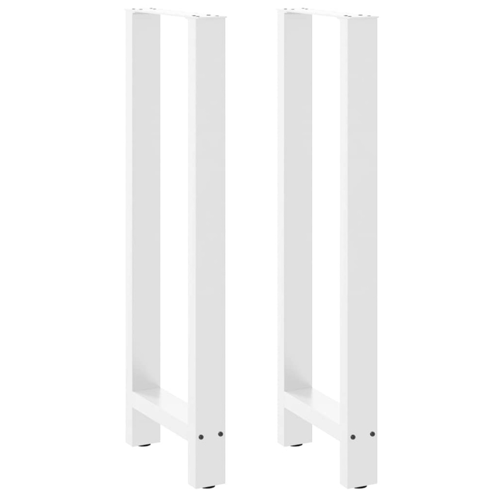 vidaXL Πόδια Τραπεζιού Μπαρ 2 τεμ. Λευκά 40x (110-111)cm Ατσάλι