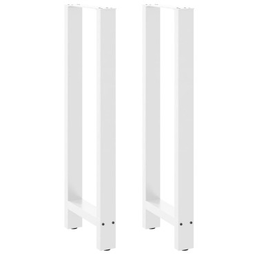 vidaXL Πόδια Τραπεζιού Μπαρ 2 τεμ. Λευκά 50x (110-111)cm Ατσάλι