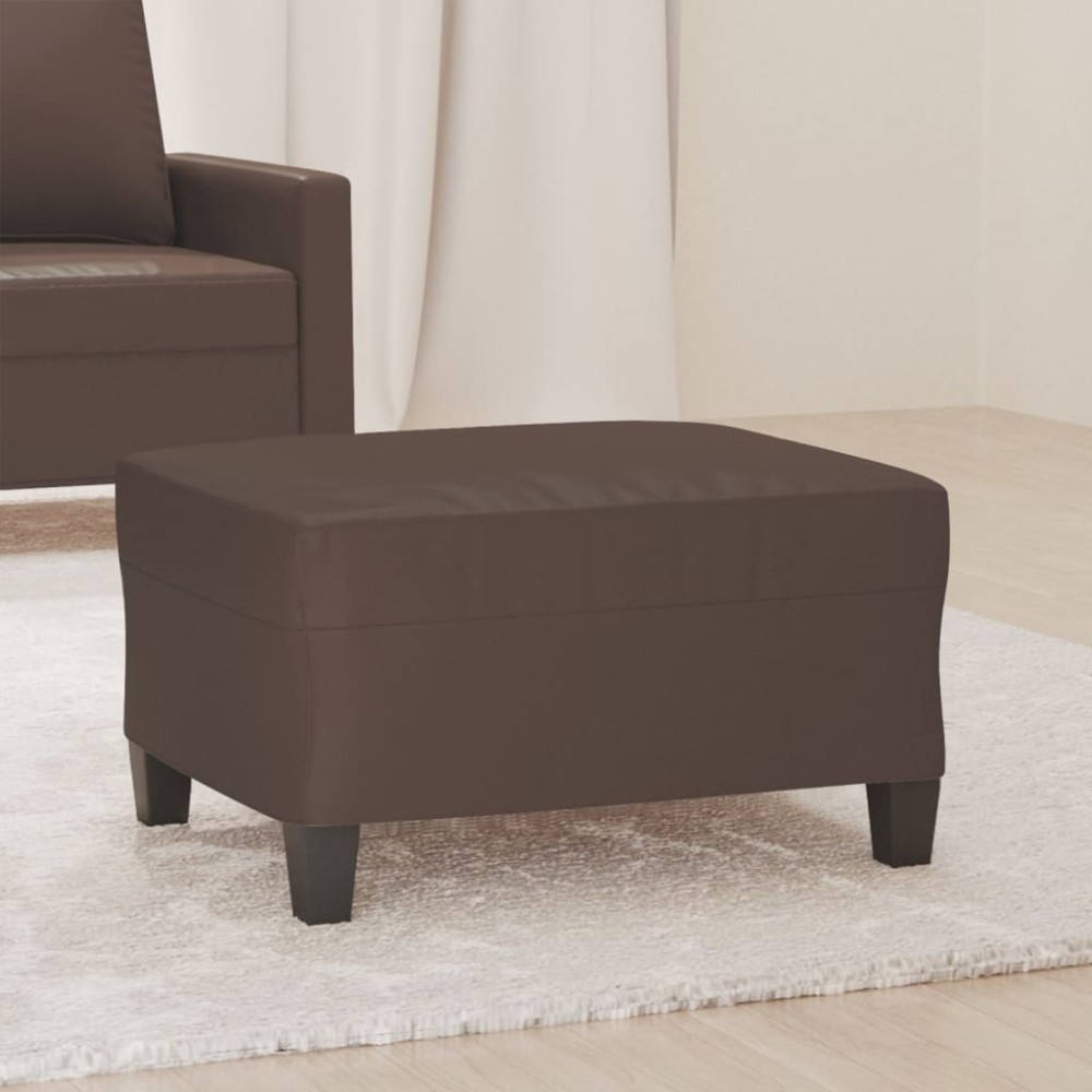 vidaXL Υποπόδιο Καφέ 70x55x41cm από Συνθετικό Δέρμα 1 τεμ.