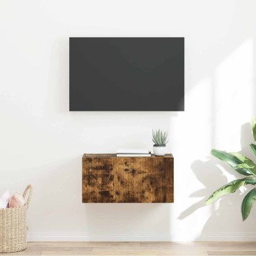 vidaXL Ντουλάπι Τηλεόρασης Τοίχου 60x31x29,5cm Καπνιστό Δρύς