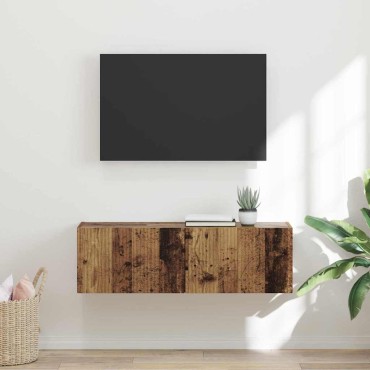 vidaXL Ντουλάπι Τηλεόρασης Τοίχου 98x31x29,5cm Παλιό Ξύλο