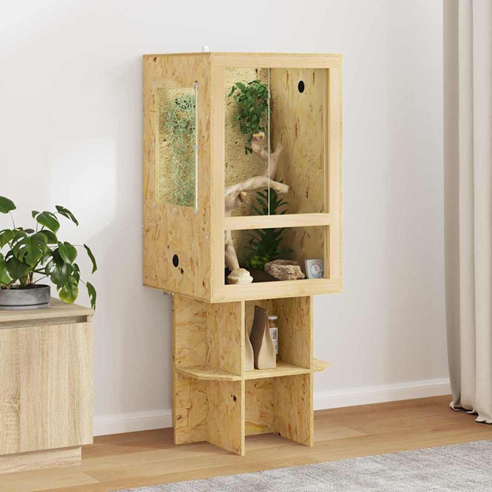 vidaXL Terrarium Καφέ 50 x 50 x 130 εκ OSB