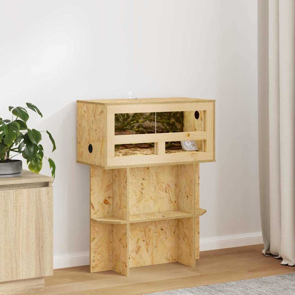 vidaXL Terrarium Καφέ 60 x 30 x 80 εκ OSB