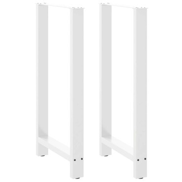 vidaXL Πόδια Τραπεζιού Μπαρ 2 τεμ. Λευκά 60x (110-111)cm Ατσάλι