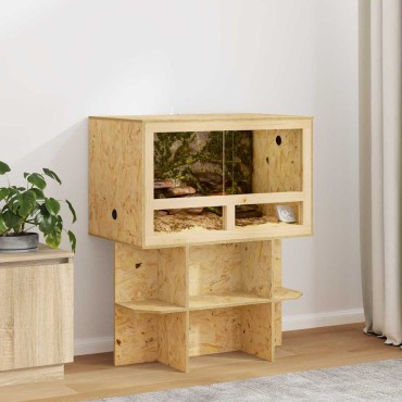 vidaXL Βάση Terrarium Καφέ 80 x 50 x 50 εκ OSB