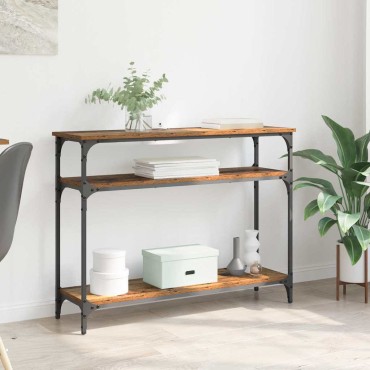 vidaXL Τραπέζι κονσόλας Παλιό Ξύλο 100x29x75cm 1 τεμ.