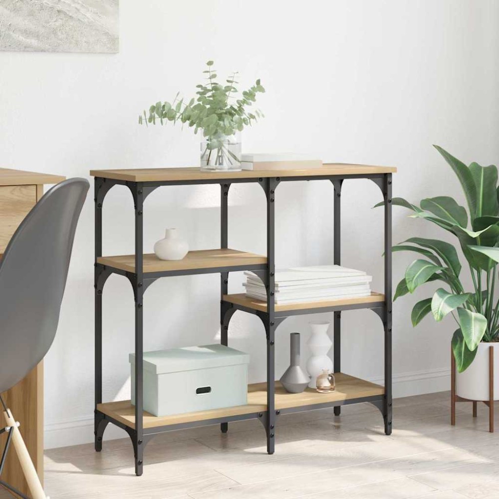vidaXL Τραπέζι κονσόλας Artisan Oak 80x29x75cm Επεξεργασμένο Ξύλο 1 τεμ.