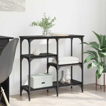 vidaXL Τραπέζι κονσόλας Μαύρη Οξυά 80x29x75cm Επεξεργασμένο Ξύλο 1 τεμ.