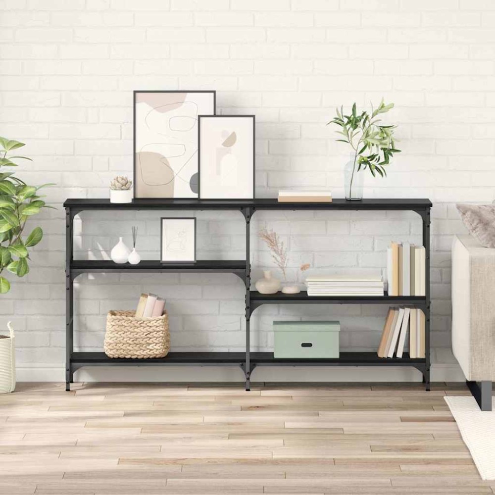 vidaXL Τραπέζι κονσόλας Μαύρη Οξυά 150x29x76,5 εκ 1 τεμ.