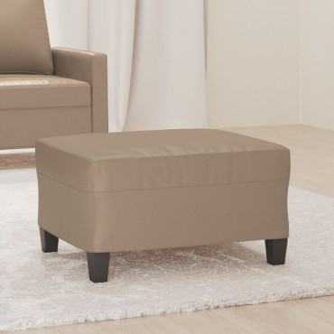 vidaXL Υποπόδιο Καπουτσίνο 70x55x41cm από Συνθετικό Δέρμα 1 τεμ.