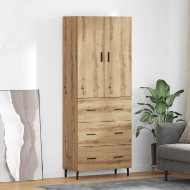 vidaXL Highboard 2 τεμ. Artisan Oak 69,5x34x180cm