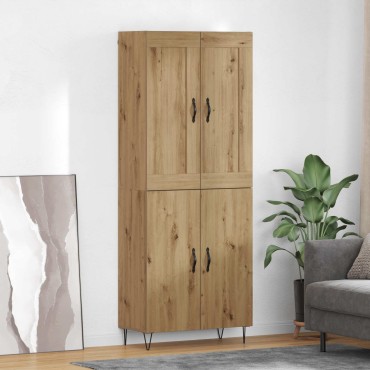 vidaXL Highboard Artisan Oak 69,5x34x180cm Επεξεργασμένο Ξύλο 1 τεμ.