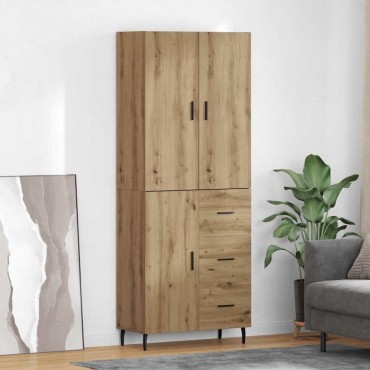 vidaXL Highboard 2 τεμ. Artisan Oak 69,5x34x180cm