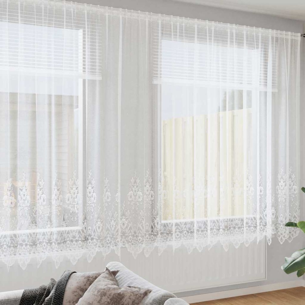 vidaXL Κουρτίνα Δαντέλας Λευκό 750x240cm Πολυεστέρας