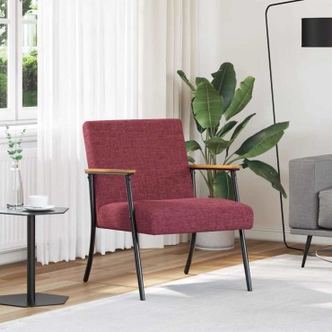 vidaXL Πολυθρόνα Κόκκινο ύφασμα 59x75x78cm 1 τεμ.
