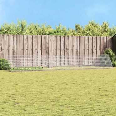 vidaXL Κλουβί Κουνελιού Ασημί 215 x 100 x 85 εκ Επικαλυμμένος Χάλυβας