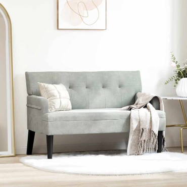 vidaXL Καναπές Chesterfield Ανοιχτό γκρι 112x65,5x75cm Βελούδο