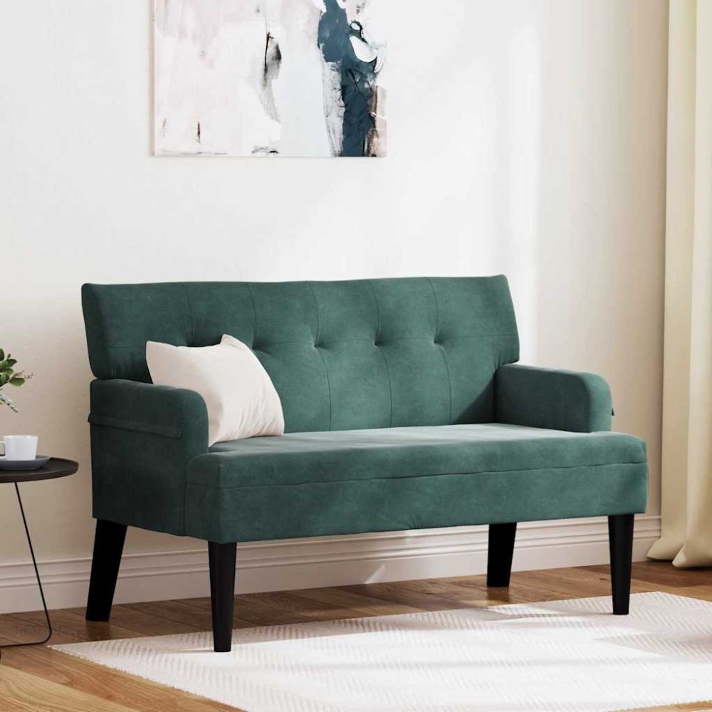 vidaXL Καναπές Chesterfield Σκούρο Πράσινο 112x65,5x75cm Βελούδο