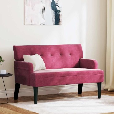 vidaXL Καναπές Chesterfield Κόκκινο 112x65,5x75cm Βελούδο