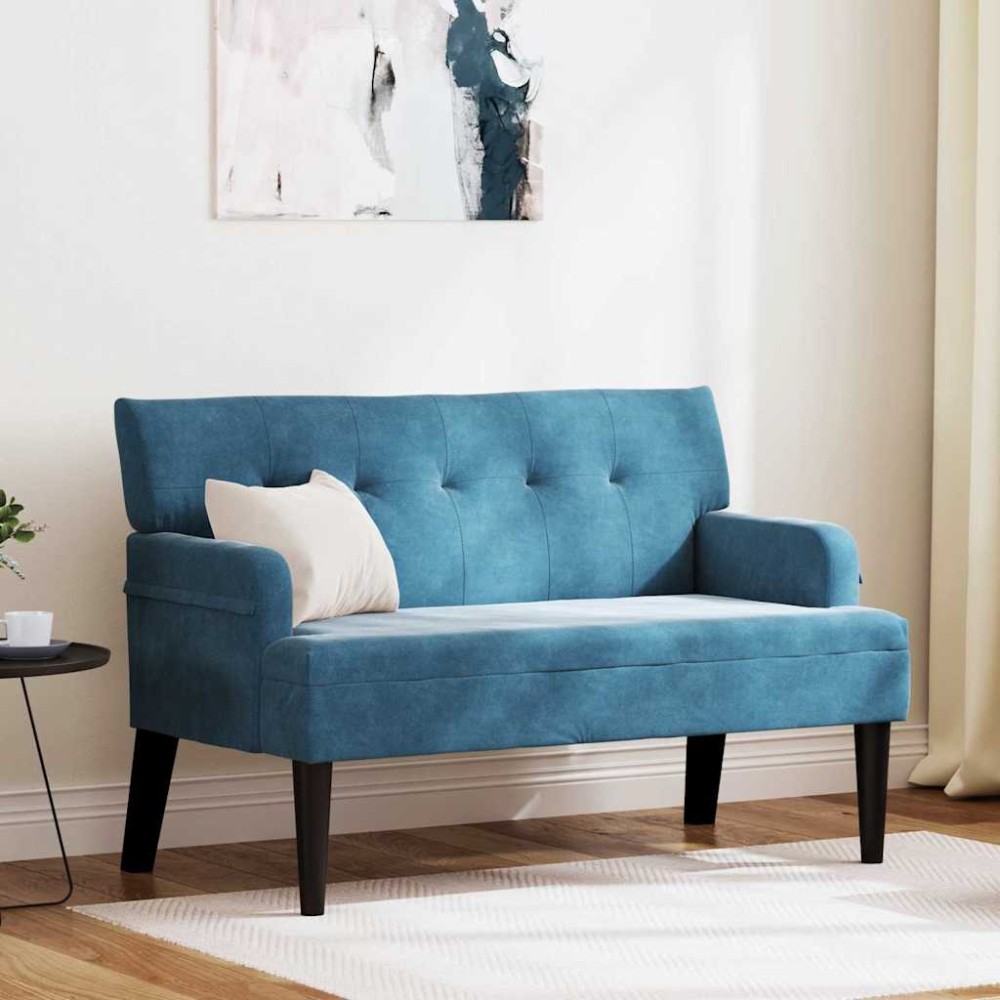vidaXL Καναπές Chesterfield Μπλε 112x65,5x75cm Βελούδο