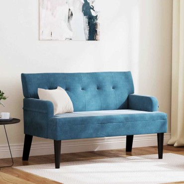 vidaXL Καναπές Chesterfield Μπλε 112x65,5x75cm Βελούδο
