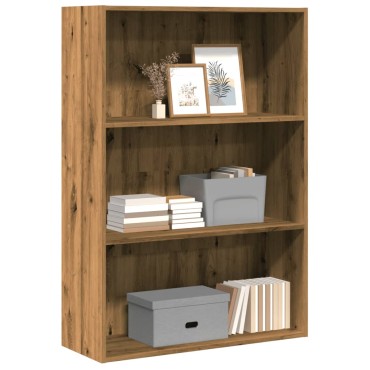 vidaXL Βιβλιοθήκη Αρτισιανή Δρυς 80x30x114cm από Επεξεργασμένο Ξύλο 1 τεμ.