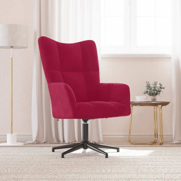 vidaXL Πολυθρόνα Relax Μπορντό Βελούδινη 62x68x98cm 1 τεμ.