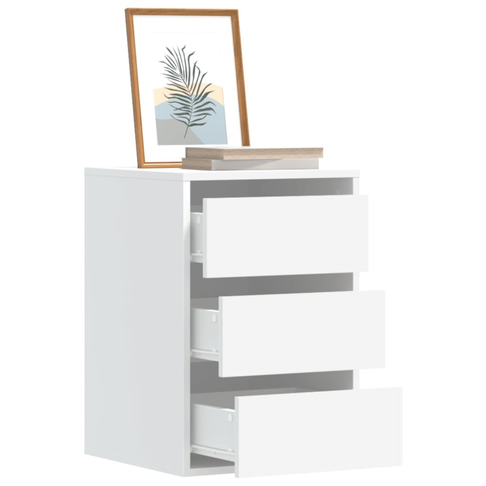 vidaXL Συρταριέρα Γωανική Λευκή 40x41x58cm από Επεξεργασμένο Ξύλο 1 τεμ.