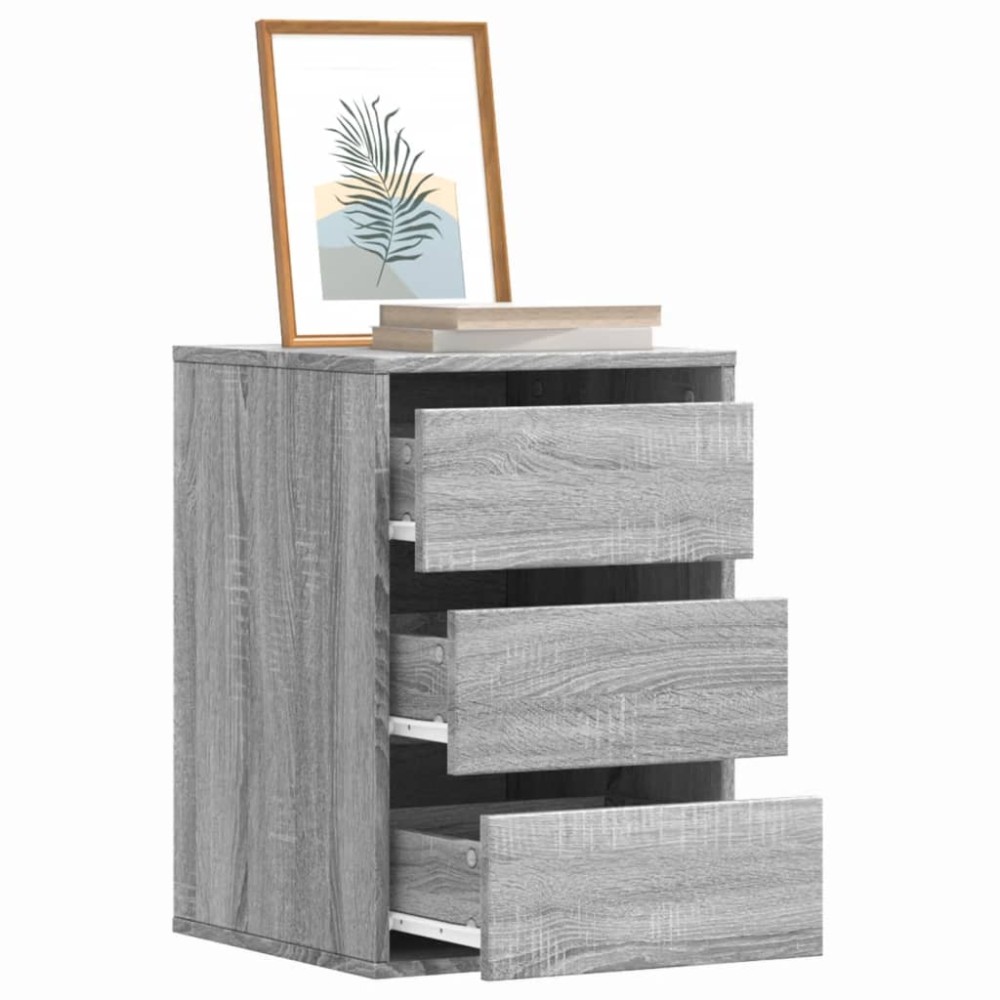 vidaXL Συρταριέρα Γκρι Sonoma 40x41x58cm από Επεξεργ. Ξύλο 1 τεμ.