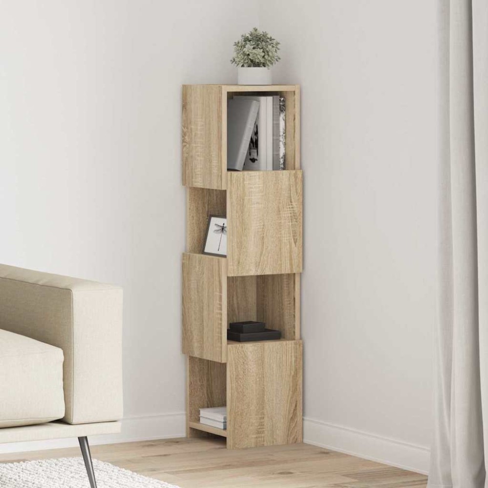 vidaXL Γωνιακό Ντουλάπι 25,5x25x102cm Επεξεργασμένο Ξύλο Δρύς Sonoma