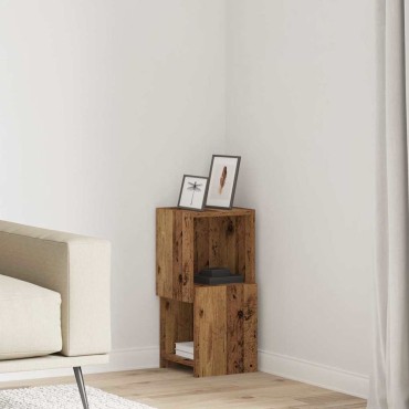 vidaXL Γωνιακό Ντουλάπι 25,5x25x55cm Επεξεργασμένο Ξύλο Παλιό ξύλο