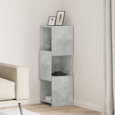 vidaXL Γωνιακό Ντουλάπι 30,5x30x95cm Επεξεργασμένο Ξύλο Σκυρόδεμα Γκρι