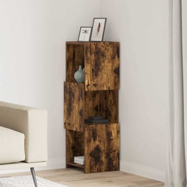 vidaXL Γωνιακό Ντουλάπι 30,5x30x95cm Επεξεργασμένο Ξύλο Καπνιστό Δρύς