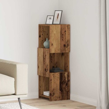 vidaXL Γωνιακό Ντουλάπι 30,5x30x95cm Επεξεργασμένο Ξύλο Παλιό ξύλο