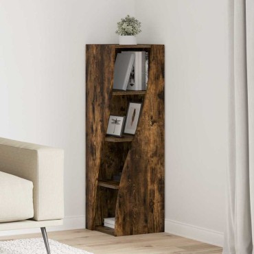 vidaXL Γωνιακό Ντουλάπι 32x32x102cm Επεξεργασμένο Ξύλο Καπνιστό Δρύς