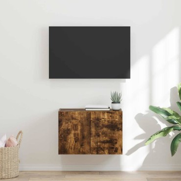 vidaXL Ντουλάπι Τηλεόρασης Τοίχου 59,5x31x40cm Καπνιστό Δρύς