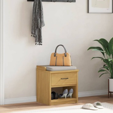 vidaXL Πάγκος διαδρόμου "SANDNES" 45x40x50cmΠεύκο μασίφ ξύλο 1 τεμ.