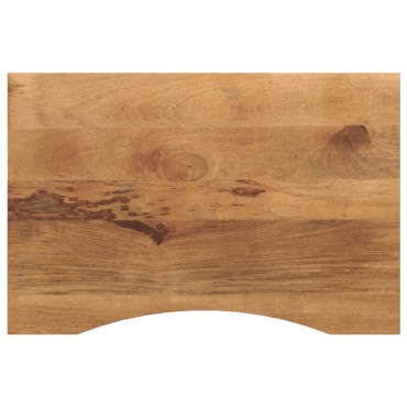 vidaXL Επιφάνεια Γραφείου Καμπύλη 80x50x2,5cm Μασίφ Ακατ. Μάνγκο