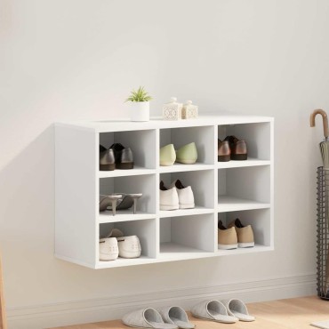 vidaXL Ντουλάπα Παπουτσιών 77,5x30x51cm Επεξεργασμένο Ξύλο Λευκό