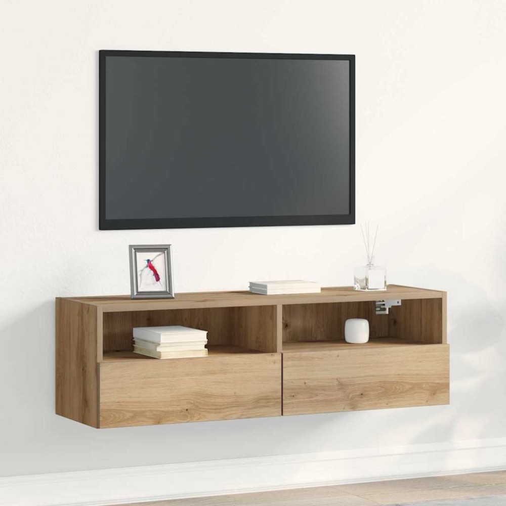 vidaXL Ντουλάπι Τηλεόρασης Τοίχου 100x30x30cm artisan δρυς