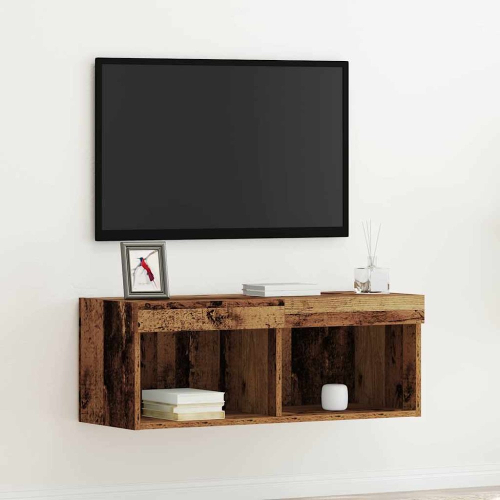 vidaXL Σετ επίπλου τηλεόρασης 80x30x30cm Παλαιό ξύλο