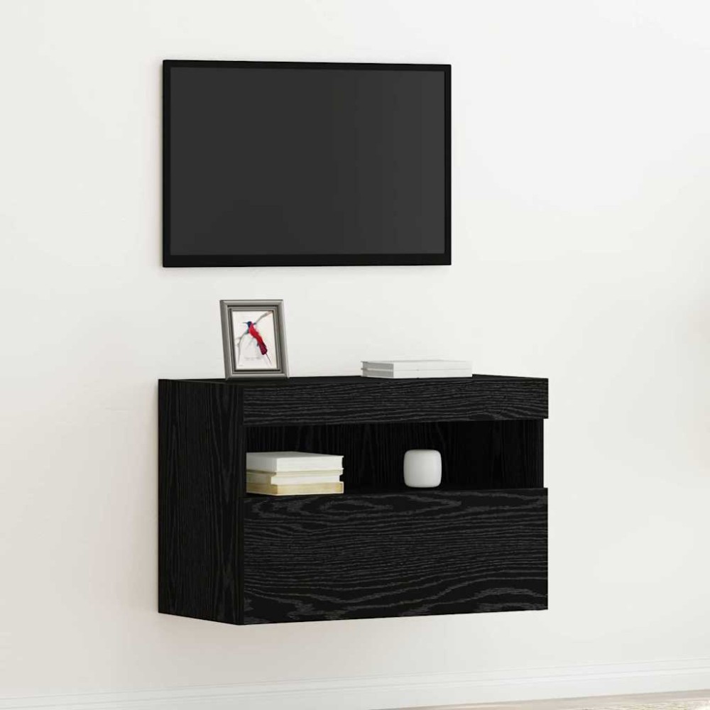 vidaXL Ντουλάπι Τηλεόρασης Τοίχου 60x30x40cm Μαύρη δρυς