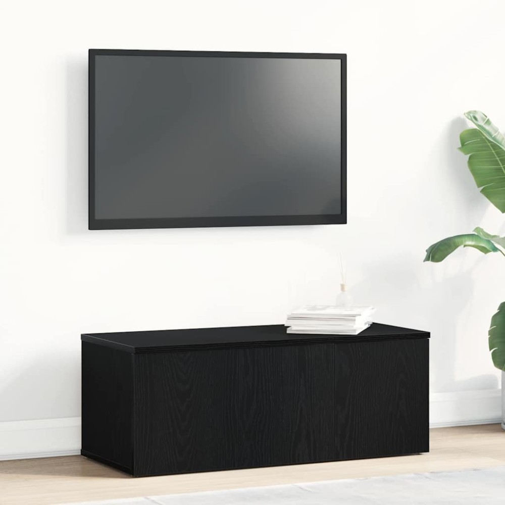 vidaXL Ντουλάπι TV 80x34x30cm Μαύρη Οξυά Επεξεργασμένο Ξύλο