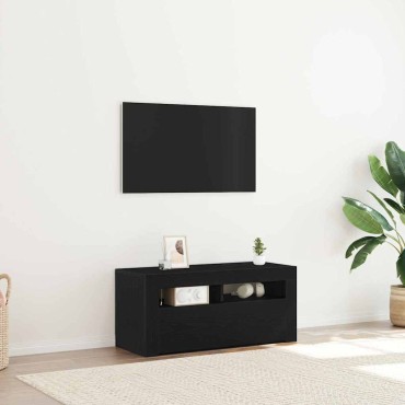 vidaXL Ντουλάπι TV 90x39x30cm Μαύρη Οξυά Επεξεργασμένο Ξύλο