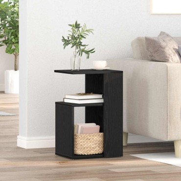 vidaXL Τραπεζάκι Πλευράς Μαύρη Οξυά 36x30x56cm Επεξεργασμένο Ξύλο 1 τεμ.