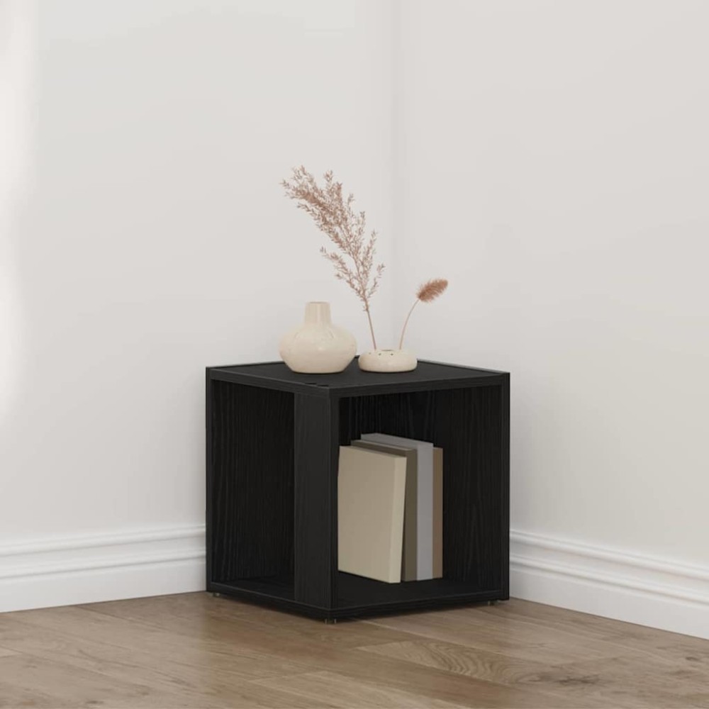 vidaXL Γωνιακά ράφια 33x33x34,5cm Επεξεργασμένο Ξύλο Μαύρη Οξυά