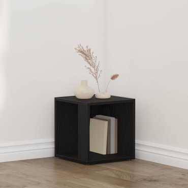 vidaXL Γωνιακά ράφια 33x33x34,5cm Επεξεργασμένο Ξύλο Μαύρη Οξυά