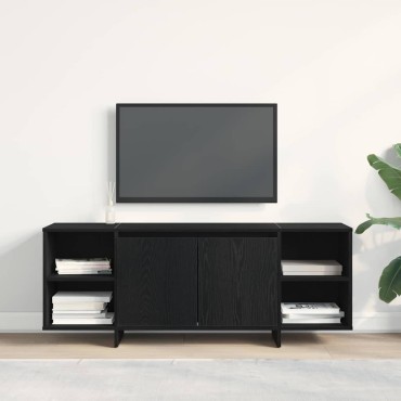 vidaXL Ντουλάπι TV 130x35x50cm Μαύρη Δρυς Επεξεργασμένο Ξύλο